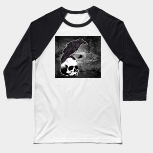 Crow and Skull Baseball T-Shirt